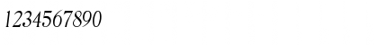 Download Denver-LightIta Regular Font Numeric Preview