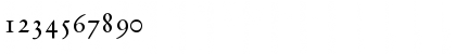 Download DeutchGaramondOSSSCapsSSK Regular Font Numeric Preview