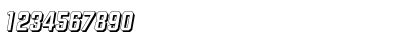 Download DiamanteShadow BoldItalic Font Numeric Preview