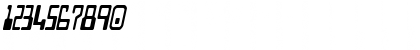 Download DigitalMachineCondensed Oblique Font Numeric Preview