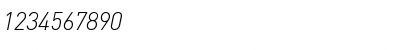 Download DIN-LightItalic Regular Font Numeric Preview