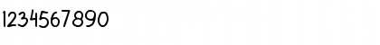 Download DINSKI CASUAL HANDWRITING Regular Font Numeric Preview