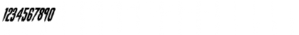 Download Eva Fangoria Super-Italic Italic Font Numeric Preview
