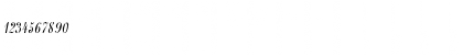 Download Dorchester Script MT Regular Font Numeric Preview