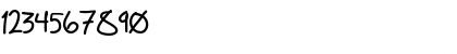Download Douglas Hand Normal Font Numeric Preview