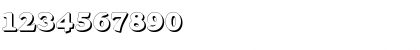 Download Dover Shadow Regular Font Numeric Preview