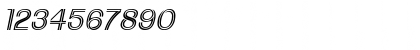 Download Downtown Italic Font Numeric Preview