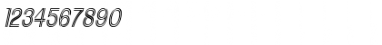 Download Downtown Thin Italic Font Numeric Preview