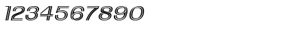 Download Downtown Wide Italic Font Numeric Preview