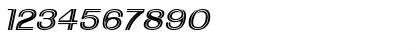 Download DowntownWide Italic Font Numeric Preview