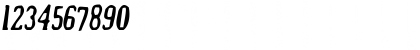 Download Drek NormalItalic Font Numeric Preview