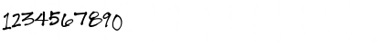 Download Drew Hand 1 Medium Font Numeric Preview