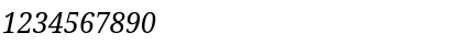 Download Droid Serif Italic Font Numeric Preview