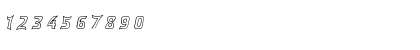 Download Dross05HollowSlanted Regular Font Numeric Preview