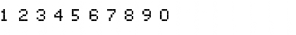 Download dymsmall Regular Font Numeric Preview
