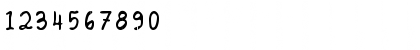 Download Edoms Handwritting Normal Regular Font Numeric Preview