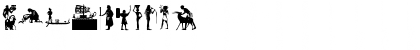 Download EgyptianSilhouettes Regular Font Numeric Preview