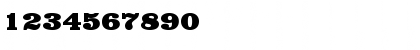 Download Egyptienne Becker Bold Extd Regular Font Numeric Preview