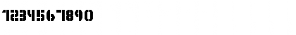 Download Habesha stencil Regular Font Numeric Preview