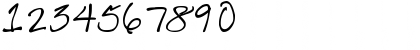 Download Hand of Hee Regular Font Numeric Preview