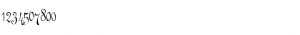 Download Engrossing Script Regular Font Numeric Preview