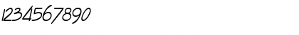 Download EnviewThin Italic Font Numeric Preview