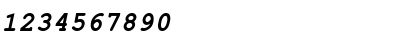 Download ER Kurier 866 Bold Italic Font Numeric Preview