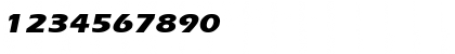 Download Ergoe Extrabold Expanded Italic Font Numeric Preview
