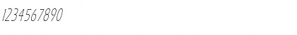 Download Eric Lite Italic Font Numeric Preview
