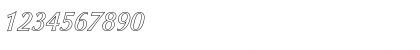 Download EricBeckerOutline Italic Font Numeric Preview