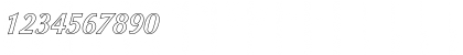 Download EricBeckerOutline-Medium Italic Font Numeric Preview