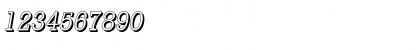 Download EugeneBeckerShadow-Light Italic Font Numeric Preview