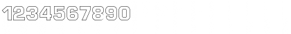 Download Euro Technic Outline Bold Font Numeric Preview