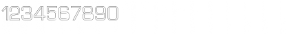 Download Euro Technic Outline Regular Font Numeric Preview