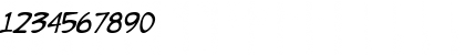Download EuroComic Italic Font Numeric Preview