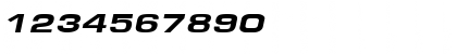 Download Eurose Wide-Heavy kursiv Font Numeric Preview