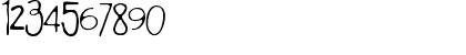 Download Everytime I Miss You Regular Font Numeric Preview
