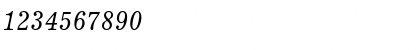 Download Exemplary RegularItalic Font Numeric Preview