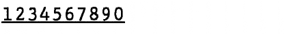 Download JMH Typewriter mono Under Regular Font Numeric Preview