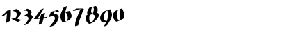 Download FatGrafCalliklein Regular Font Numeric Preview