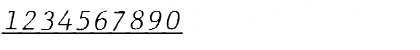 Download JMH Typewriter mono Fine Under Italic Font Numeric Preview