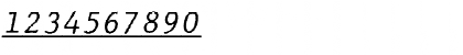 Download JMH Typewriter mono Under Italic Font Numeric Preview