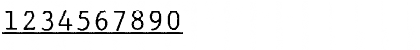 Download JMH Typewriter mono Under Regular Font Numeric Preview