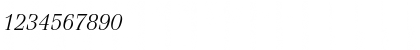 Download FeniceLightITC Italic Font Numeric Preview