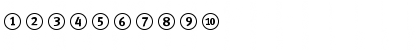 Download FFDingbats Regular Font Numeric Preview