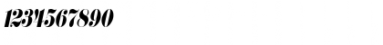 Download Floral Condensed Italic Font Numeric Preview