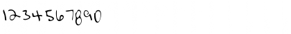 Download FlorasHand Regular Font Numeric Preview