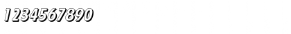 Download FloridaShadow BoldItalic Font Numeric Preview