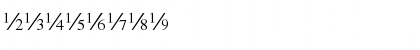 Download FractionsRoman Regular Font Numeric Preview
