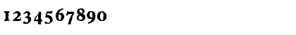 Download FranciscoAntique-Xbold Regular Font Numeric Preview